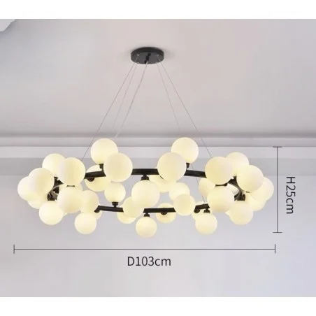 LUSTRA LED GLOB NEGRU G9X45 BECURI [3]