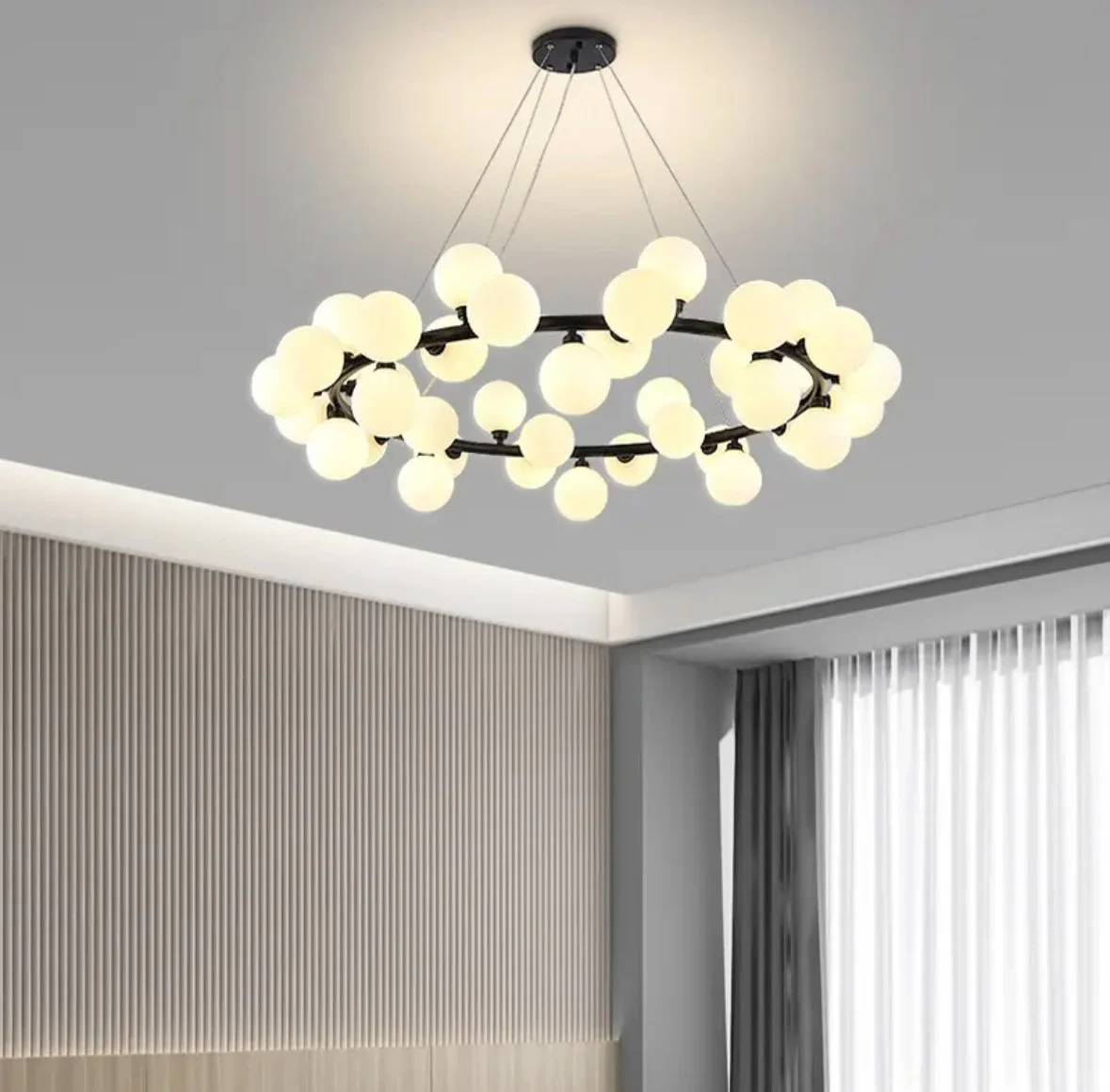 LUSTRA LED GLOB NEGRU G9X45 BECURI [2]