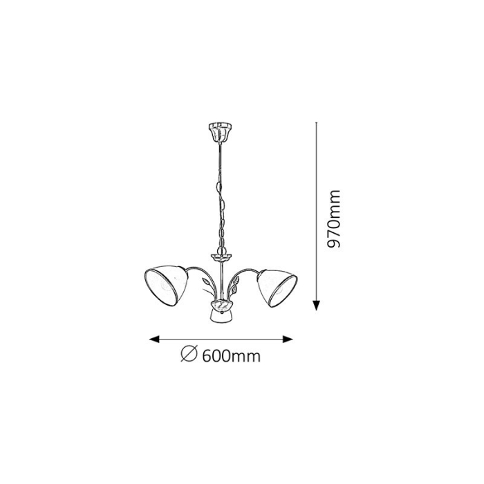 LUSTRA  ALETTA 2779 BRONZ BRONZ E14 3X40W D580MM [2]
