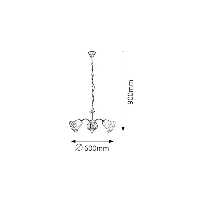 LUSTRA COLETTE 7367 LMAROU ANTIC ALABASTRU E14 3X40W D540X280MM [2]