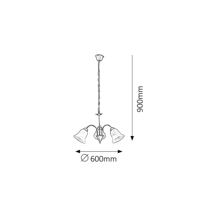 LUSTRA FRANCESCA 7363  E14 3X40W D550X330MM [2]