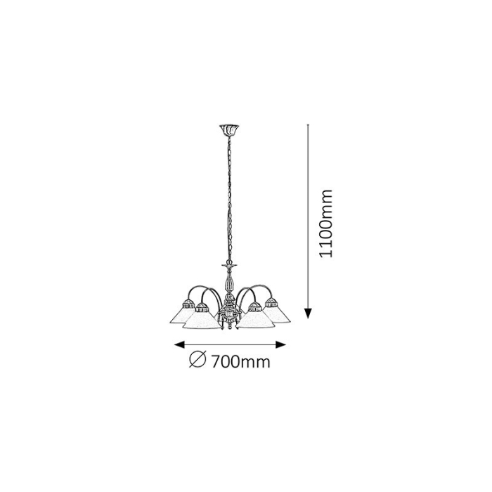 LUSTRA  MARIAN 2705 BRONZ ALB E27 5X60W D680X370MM [2]