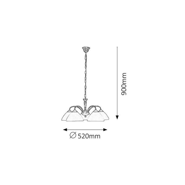 LUSTRA REGINA 8175  BRONZ CREM E14 5X40W D530X220MM [2]