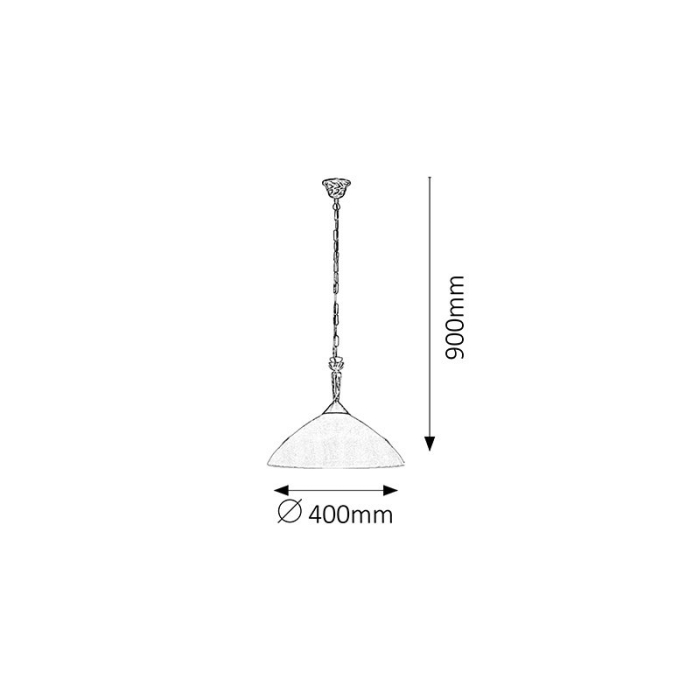 LUSTRA RABALUX REGINA 8176 BRONZ CREM E27 1X60W D400X360MM [2]