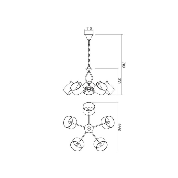 LUSTRA DUKE 01-1511 E14 5X40W [2]