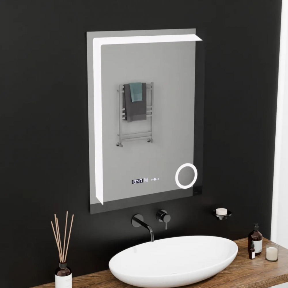 OGLINDA led - dezaburire, termometru, ceas si lupa cosmetica (60X80CM) [2]