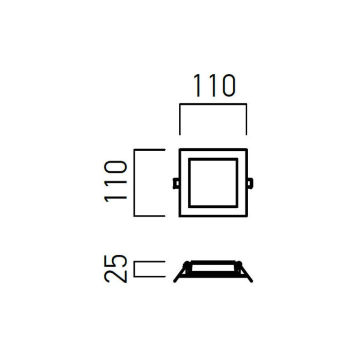 PANOU LED XFACE PATRAT 6W 6000K IP20 ALB MAT ARELUX [2]
