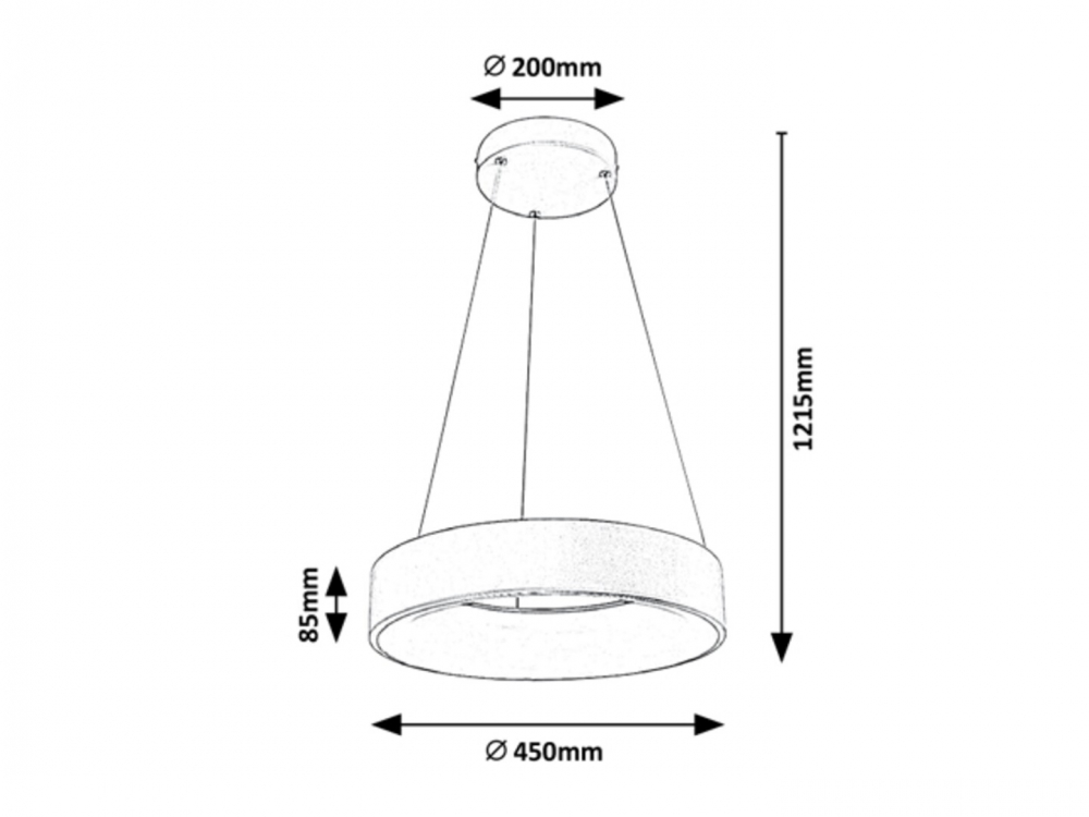 PENDUL ADELINE LED 1X28W GRI ROTUND [3]