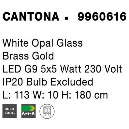 PENDUL CANTONA 5X5W G9 LC AUR [4]