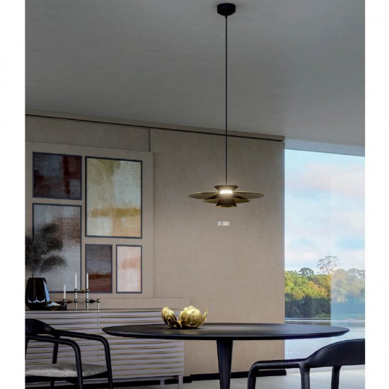 PENDUL LED FARGO AURIU/NEGRU 1X17W LC D500 [2]