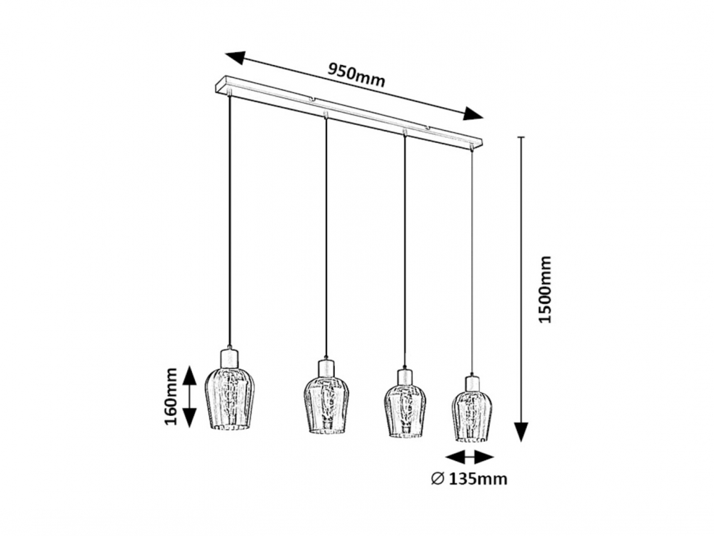 PENDUL FLORIAN 4X40W E27 [3]