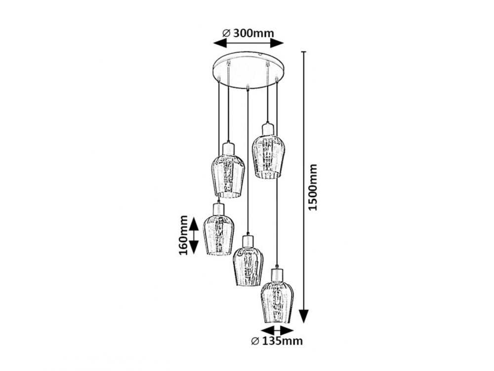 PENDUL FLORIAN 5X40W E27 [3]