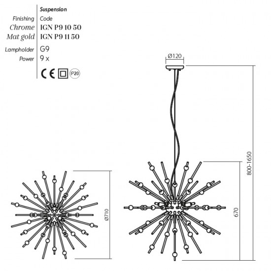 PENDUL GENESI G9 AUR 9X28W IGN P9 11 50 [2]
