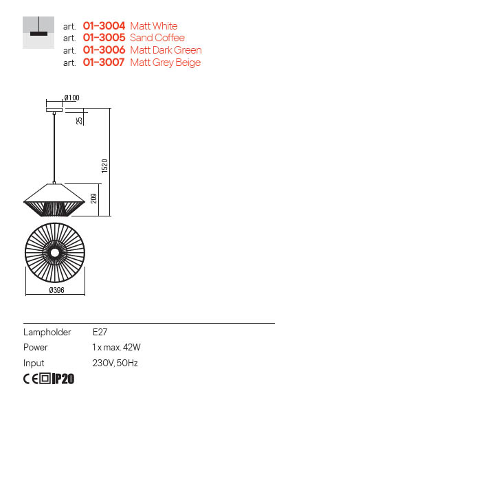 PENDUL GRILL MARO 1X42W E27 [2]