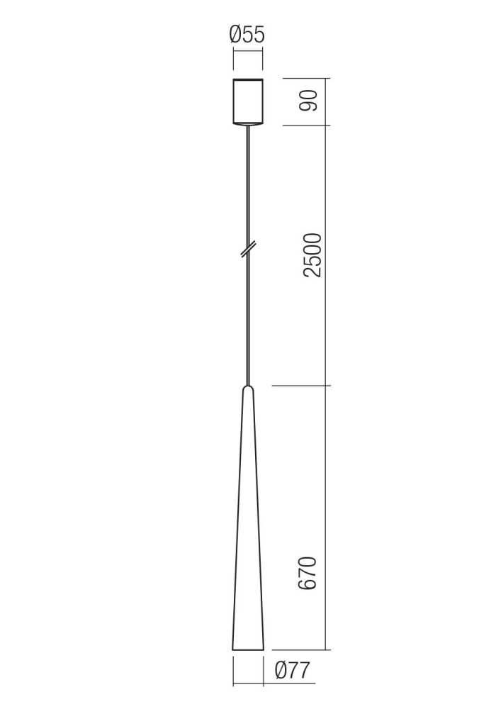 PENDUL LED BOTERA NEGRU 1X10W 3000K [2]