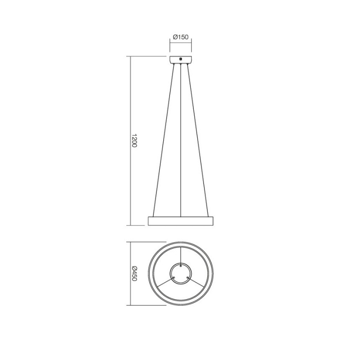 PENDUL LED  LOOP 01-671 280X0.1W ALB [2]