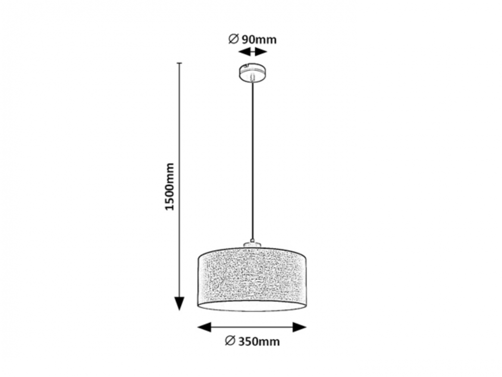 PENDUL MIGUEL 1X40W E27 NEGRU [3]