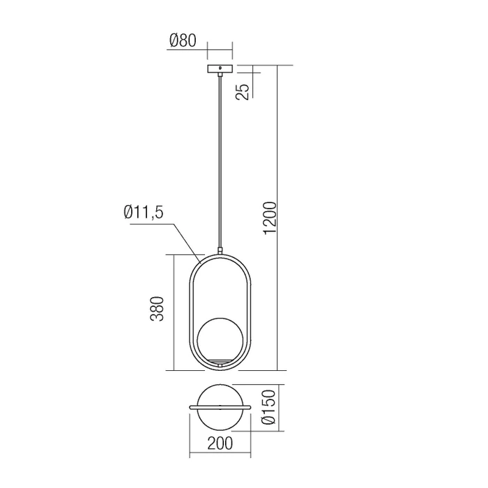 PENDUL NIVA 1X28W E14 [2]