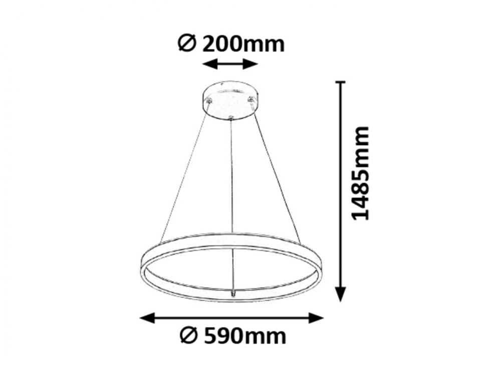 PENDUL OTHELLO LED 36W GRI [2]