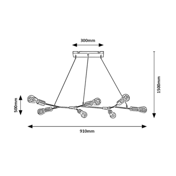 PENDUL R. BRANWEN 72027 7X25W [2]