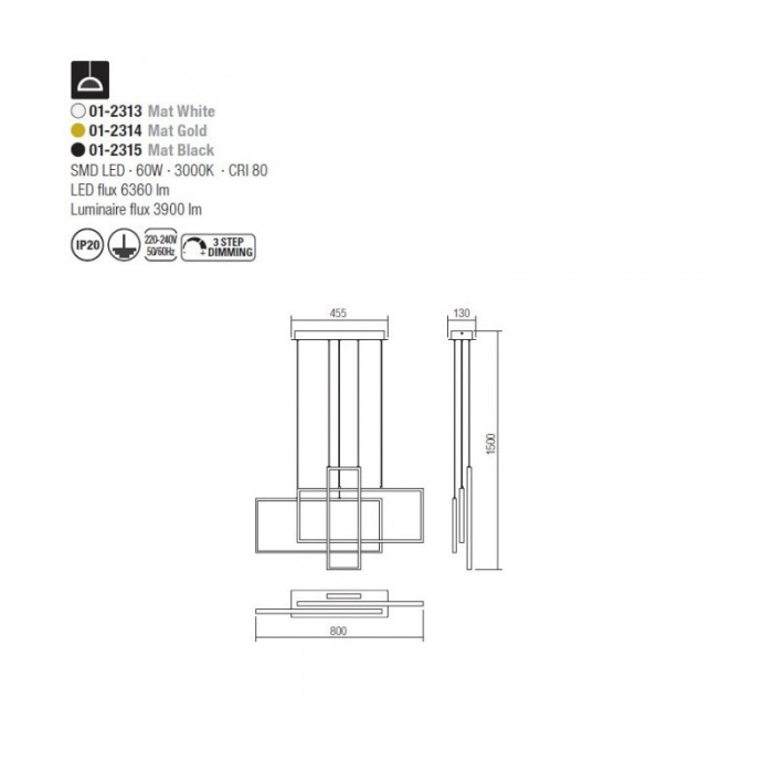 PENDUL LED PLANA 30W LC [2]