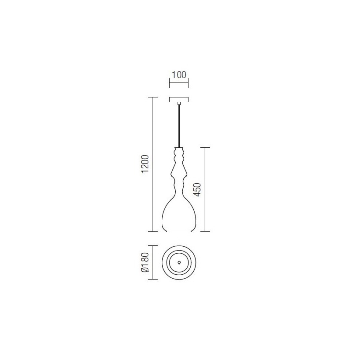 PENDUL  AMBIX 01-1084 E27 1X40W COPPER [3]