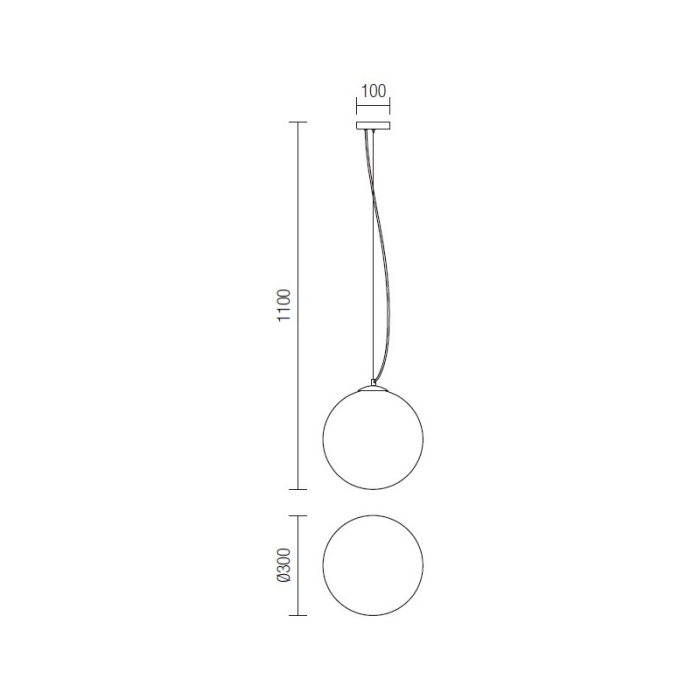 PENDUL OLA 01-1065 E27 1X40W WH D300 [3]