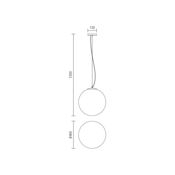 PENDUL OLA 01-1066 E27 1X40W WH D400 [3]