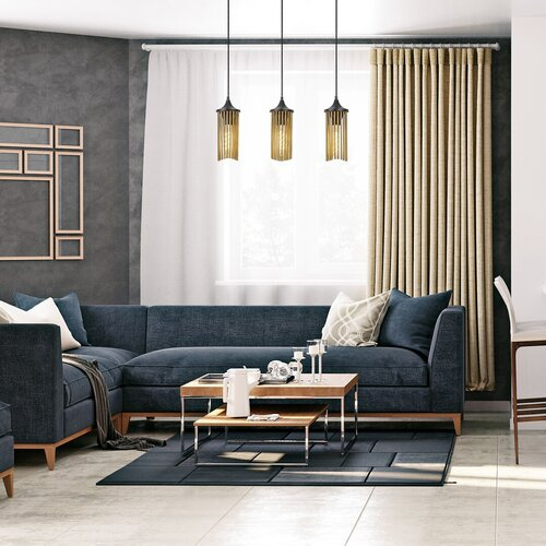 PENDUL ROXAS 3XE27 40W CUPRU / NEGRU [5]