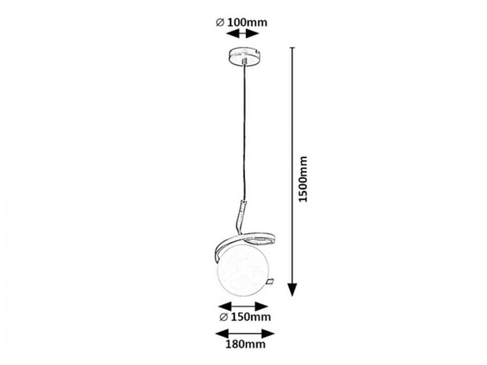 PENDUL SABARI 1X20W E27 GLOB ALB/AURIU [5]