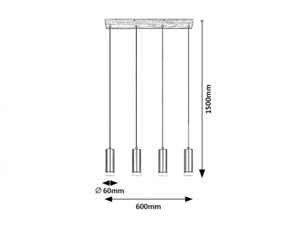 PENDUL TORAS 4X5W LED GU10 [4]