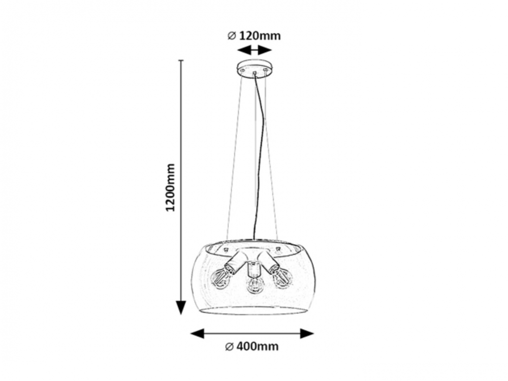 PENDUL URSULA 3X40W E27 [4]