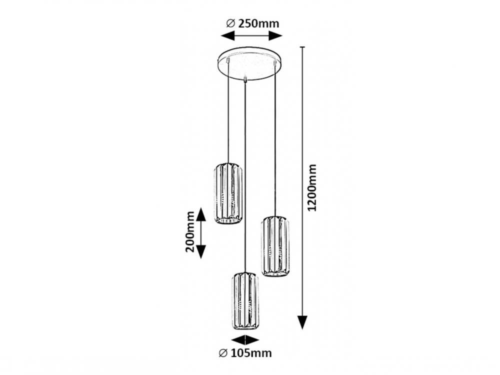 PENDUL VENESS 3X40W E27 [3]