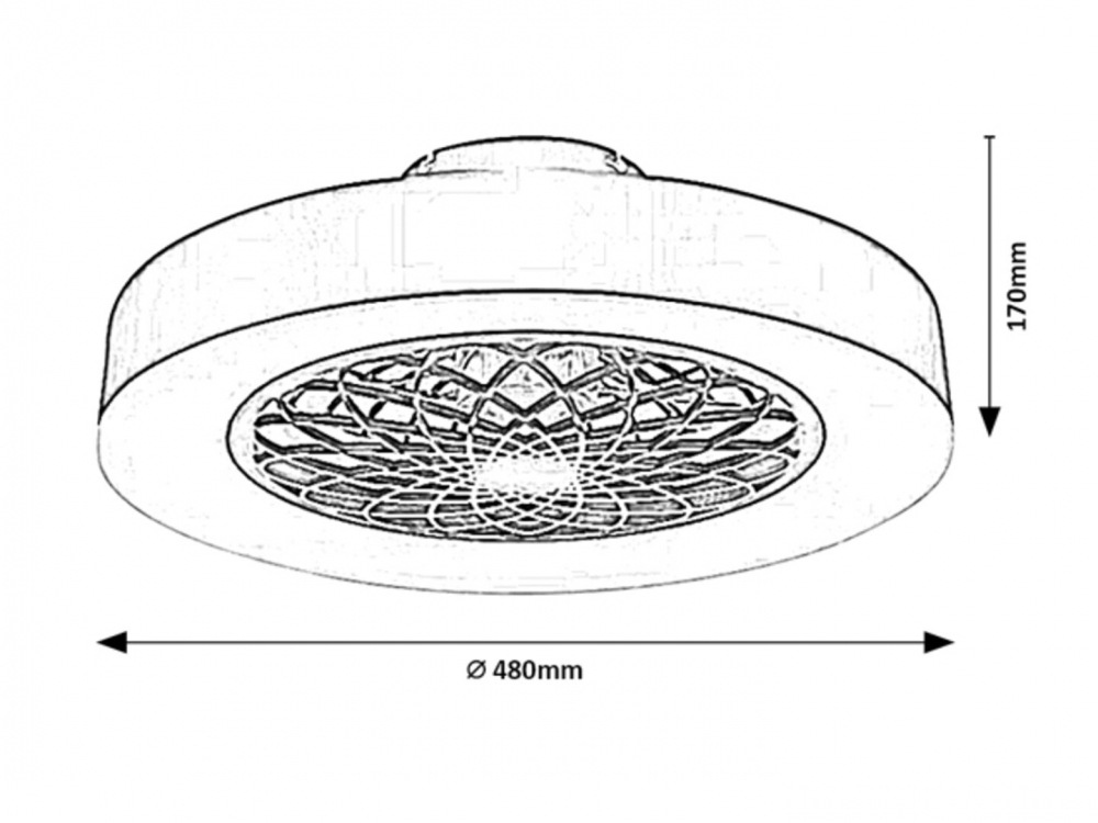 Plafoniera led rotundă cu ventilator de tavan | 1X35W [7]