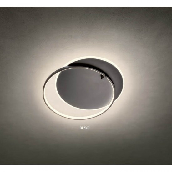 Plafoniera Arp negru LED, 45W, alb cald 3000K, L.57 cm [2]