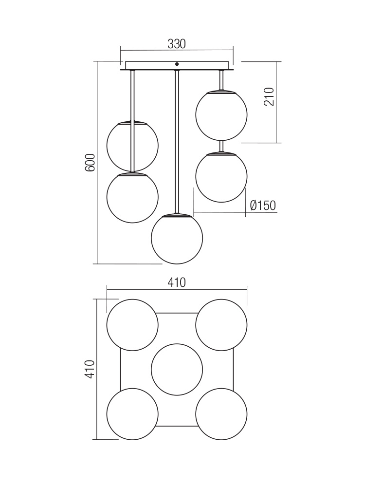 PLAFONIERA BOLDY 5X28W E14 [2]