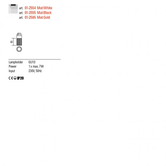 PLAFONIERA DELPHI ALB 1XGU10 [2]