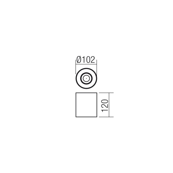 PLAFONIERA KATO 1X50W GU10 ALB [2]