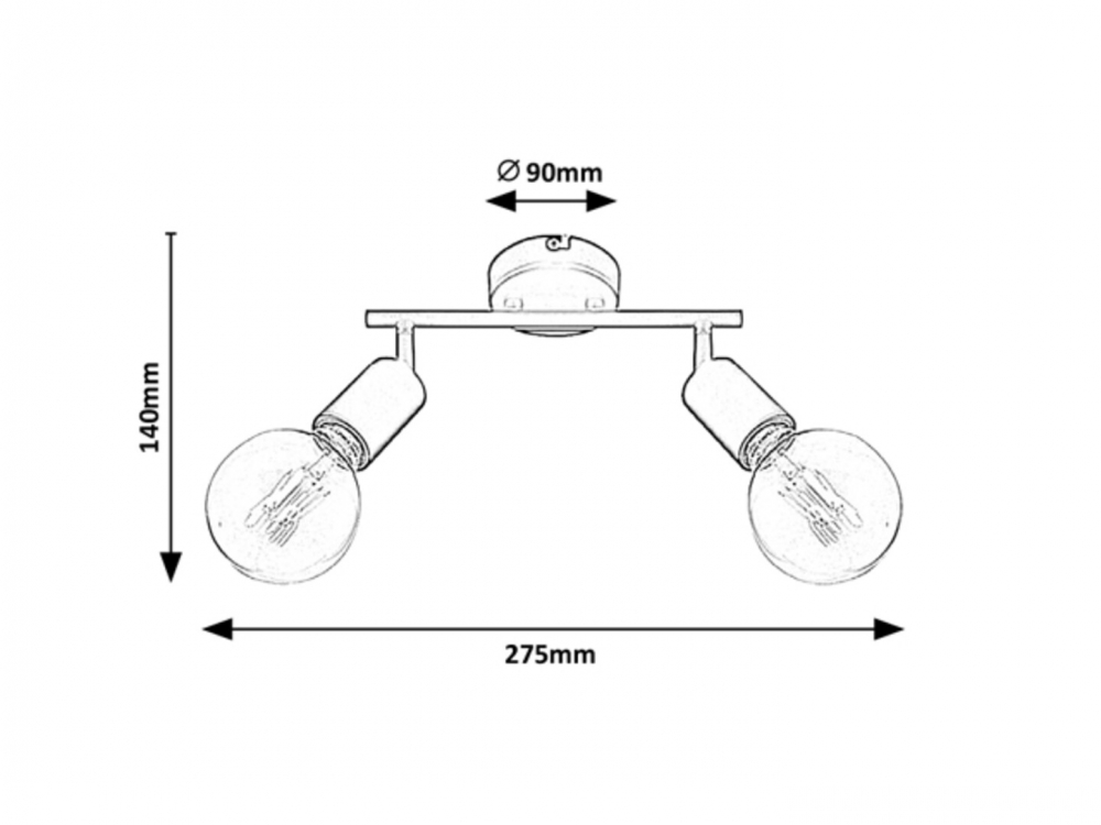 PLAFONIERA LAMAR 2X40W E27 [2]