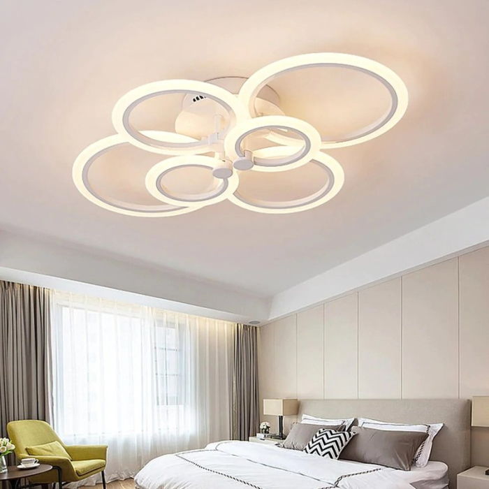 PLAFONIERA LED cu telecomanda, 3 tipuri de lumina, intensitate reglabila, 160 W, Alb [2]