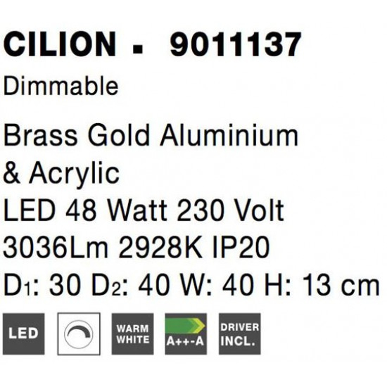 PLAFONIERA LED CILION 48W LC AUR DIMABILA [4]