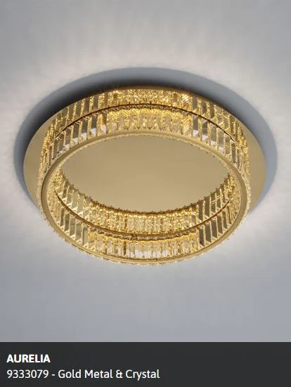 PLAFONIERA LED CRISTAL AURELIA  28W LC AUR [2]
