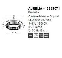 Plafoniera LED CRISTAL AURELIA  29W LC CH [3]