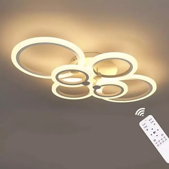 PLAFONIERA LED cu telecomanda, 3 tipuri de lumina, intensitate reglabila, 160 W, Alb [3]