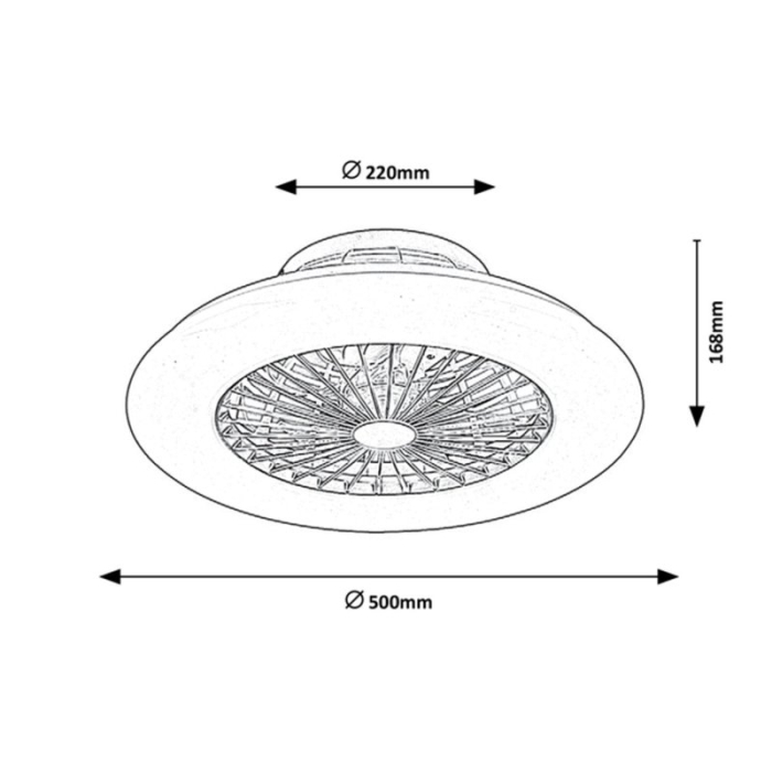 PLAFONIERA LED CU VENTILATOR 6859 [2]