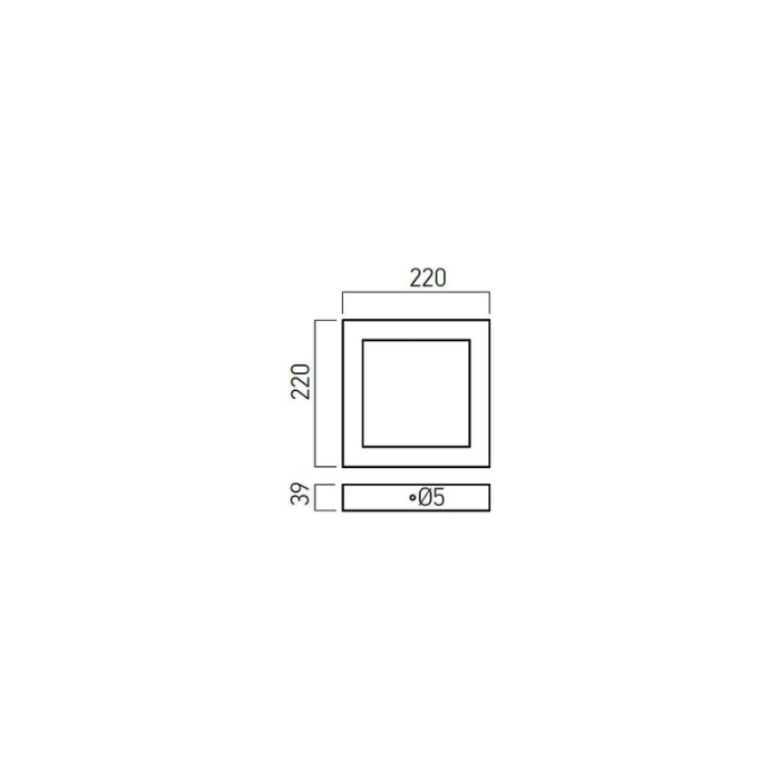 Plafoniera LED patrata XFORM 22W LN  IP40  MWH [2]