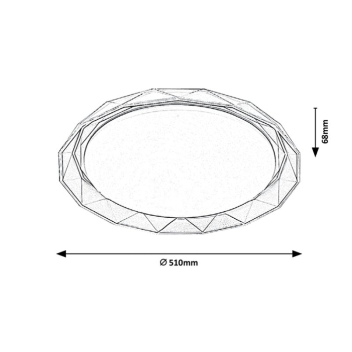 PLAFONIERA LED RABALUX ARCADIA 3482 48W 3000K [2]
