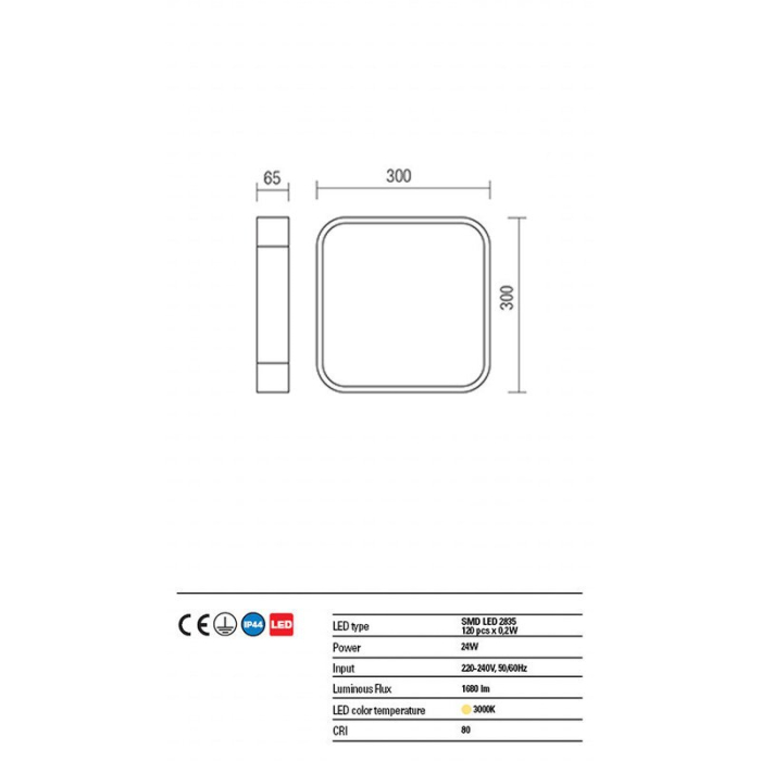 PLAFONIERA LED REDO SREEN IP44 01-1354 [2]
