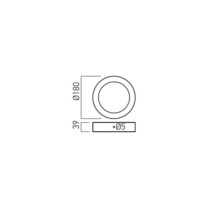 Plafoniera LED rotunda XFORM 11W 4000K Ø180 mm IP54 FMR180NW MWH [2]