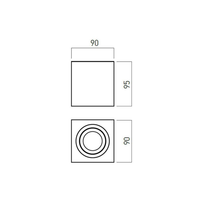 PLAFONIERA LED XBRIX PATRAT GU10 IP20 ALB MAT ARELUX [2]